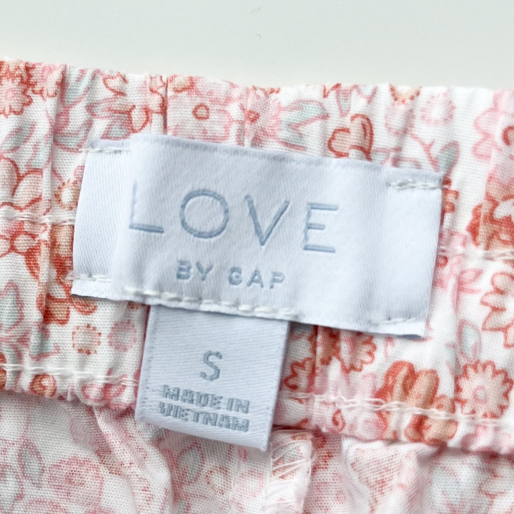 Love by Gap Cotton Poplin Floral Pajama Pants Womens Small Pink - Picture 11 of 13